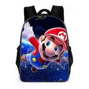 Super Mario Theme Backpack Boys Girls Kids Cartoon School Bag Bookbag Travel Rucksack B