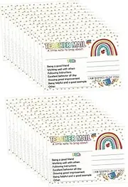 NUOBESTY Incentive Notes Postcards for Boys and Girls 100pcs Teacher Mail Cards Positive Mail Cards for Students Academic Behavioral Rewards