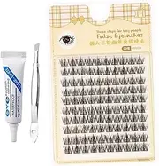 JAYIOLA Individual Lashes Fake Eye Lashes, Professional Lazy Single Bundle False Eyelashes Fake Lashes Wisps for Party Holiday Prom, style C