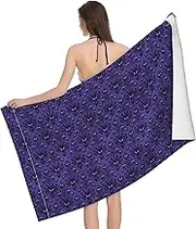JBYJBX Haunted Mansions Print Beach Towel Quick Dry Sandproof Microfiber Beach Bath Towel for Travel Pool Camping