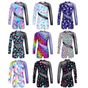Gymnastics Leotard for Girls Long Sleeve Ballet Dance Unitard Athletic Bodysuit