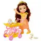 《 Disney 迪士尼 》迪士尼公主娃娃-貝兒與餐車