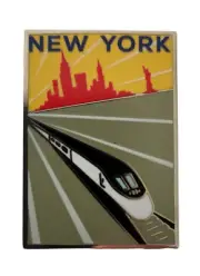 Amtrak Acela Collector Edition Enameled Lapel Hat Pin New York City NYC