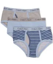 Calvin Klein 3-Pk. Cotton Briefs, Little Boys & Big Boys Multicolor L