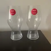 RIEDEL Crystal Coca Cola 17oz Glasses Unboxed Set of 2 Made in Germany