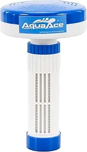 AquaAce Floating Spa Hot Tub Dispenser for 1 Inch Bromine or Chlorine Tablets, Premium Adjustable Chemical Floater, 13 Settings for Maximum Flow Control