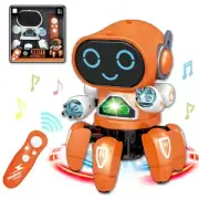 RC Radio Controlled Dancing Robot Stunt Toy LED Music Toy Kids 2 3 4 5 year