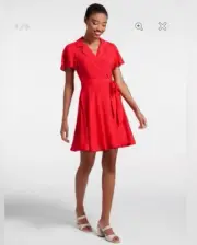 ModCloth NWT Sojourn Savvy Wrap Dress - Red - Size Large