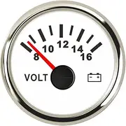 52 Mm Marine Auto Voltmeter 8-16 V 18-32 V Waterproof Gauge for Motorcycle Car Boat Automobile with Red Backlight 12V 24V Voltmeter(WS 816V)