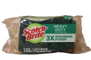 Scotch-Brite Heavy Duty Scrub Sponges, 3 Scrubbing Sponges