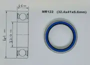 Hope Bicycle Headset Bearing HS123 30.15x41x6.5mm 36°x45° (A)