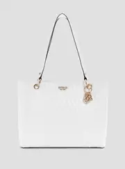 GUESS Women's White Betula Noel Tote Bag One Size