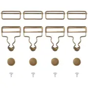 4 Sets suspender buttons for mens pants replacement buckle Suspender Buckle Tri-
