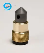 Tungsten Carbide Angle Nozzle with 1-Outlet UAM-8X1, 1/2" Bore, 3" Length