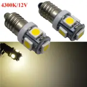 4X 12V Jaguar Mk2 Daimler V8 LED Warm White Instrument Bulb 150LM E10 5050 5SMD