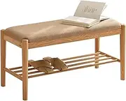 Golfaost Indoor Decoration Shoe Changing Stools, Modern Entryway Upholstered Shoe Bench, Entryway Bench with Shoe Shelf, Shoe Storage Organizer,60cm
