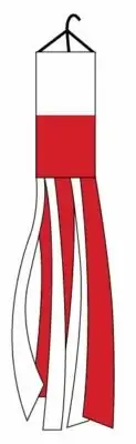 "POLAND" Windsock Super Shiny polyester 5ft wind sock European EU UN Polish flag