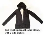 Women outer wear jacket with hood, front full zipper by Eddie Bauer New with tag