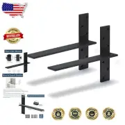 Heavy Duty 18" Hidden Floating Shelf Brackets - 2 Pack for Countertops