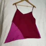 Womens Peter Alexander Cami Top Size S Pink Asymmetrical Pjs Singlet Summer New