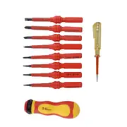10Pcs 500V Electronic Insulated Hand Screwdriver Set Kit Repair Tools