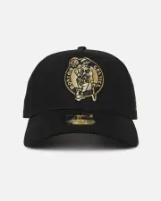 [New Era] New Era Boston Celtics 'Nba Black & Gold Embroidery' 9forty A-frame Snapback Black/gold - Size ONE ONE Black/Gold