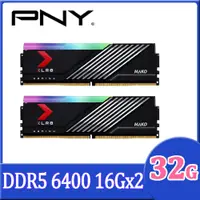 在飛比找PChome24h購物優惠-PNY MAKO RGB DDR5 6400 32GB(16