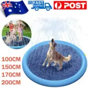 170cm Kid Sprinkler Water Mat Pet Dog Play Pad Outdoor Inflatable Spray Pool Toy