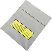 SHINEOFI Fireproof Lipo Battery Storage Bag Silver Safety Charge Pouch for Lithium Battery Protection Durable Fireproof for Home and Workshop Use