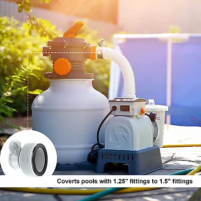 For INTEX Filter Pumps Sand Rate Pumps Pool Hose Adapter Connector 1.25" Adapter