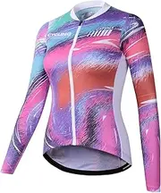 [CATENA] Women's Cycling Jersey Long Sleeve Road Bike Running Shirt Quick Dry Breathable Top