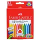 輝柏 FABER-CASTELL - 三角擦擦蠟筆-12色