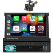 1 Din Car Stereo Radio Retractable Screen Head Unit For Carplay Android Player (for: Audi)