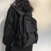 Lightweight Plain Backpack Black - One Size