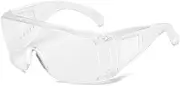 Safety Over-Glasses, UV Resistant Protective Spectacles Science Goggles for Construction, Outdoor and Laboratory (1PCS)