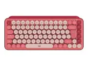 Logitech Genuine POP Keys Wireless Mechanical Emoji Keyboard, Pink Heartbreaker