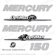 Fits Mercury 150hp Decal Kit - Custom Design (Chrome/Silver)