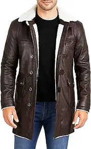 [LP-FACON] Mens Military Bane Vest Costume Cosplay Jacket | Winter Shearling Coat Faux Leather