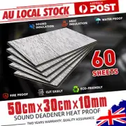 60pcs 50x30cm Heat Shield Sound Deadener Car Interior Thermal Noise Proofing Mat