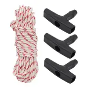 3Pcs Starter Handle with 10m Recoil Pull Cord, 3.0mm Starter Rope and Recoil ...