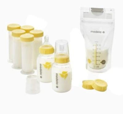 Medela 2 Bottles 8oz, 5 Breast Milk Containers 2,7 oz , 25 Breast Milk Bags