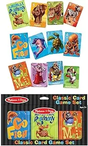 Melissa & Doug Classic Card Games Set - Old Maid, Go Fish, Rummy