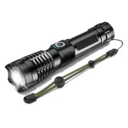 Rechargeable Strong Flashlight, Zoomable LED Powerful Flashlights 1500LM High...
