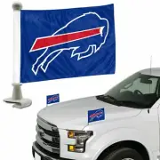 New NFL Buffalo Bills Double Sided Car Hood / Trunk Flags 4'' x 6'' - 2 PC
