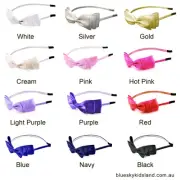 New Girls Headband Bow(White-Pink-Creme-Navy-Purple-Silver-Grey-Red-More Colour)