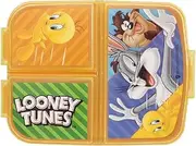 Premium Lunch Box with 3 Compartments, Looney Tunes Heroes Bento Lunch Box for Children - Ideal for School, Nursery or Leisure