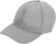 WOONEKY Breathable Baseball Cap for Men and Women Quick Drying Sun Protection Hat with Wide Brim Lightweight Outdoor Sports Ball Cap Light Grey