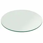 Round Table Top 20" Glass Top Coffee Table 1/2" Tempered Glass Flat Polish Edge