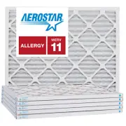 Aerostar 17x22x1 MERV 11, Pleated Air Filter, 17x22x1, Box of 6