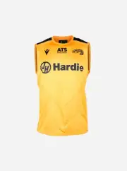 Parramatta Eels NRL 2025 Macron Players Yellow Training Singlet Sizes S-3XL!